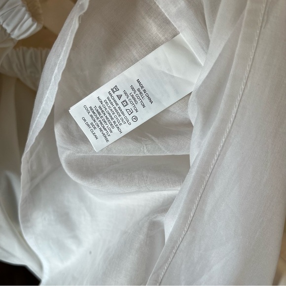 NWT Kate Spade Broome St Small Fresh White Cold Shoulder Cotton Dress $248 - Picture 5 of 5